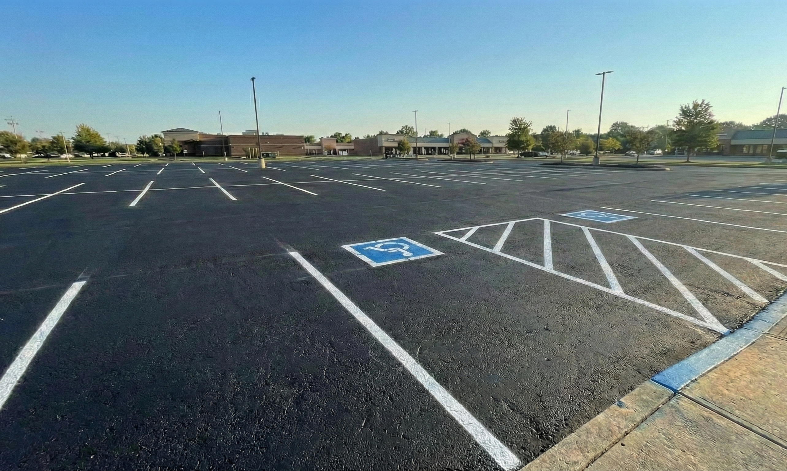ADA compliant parking lot with handicap spaces in Northwestern Washington