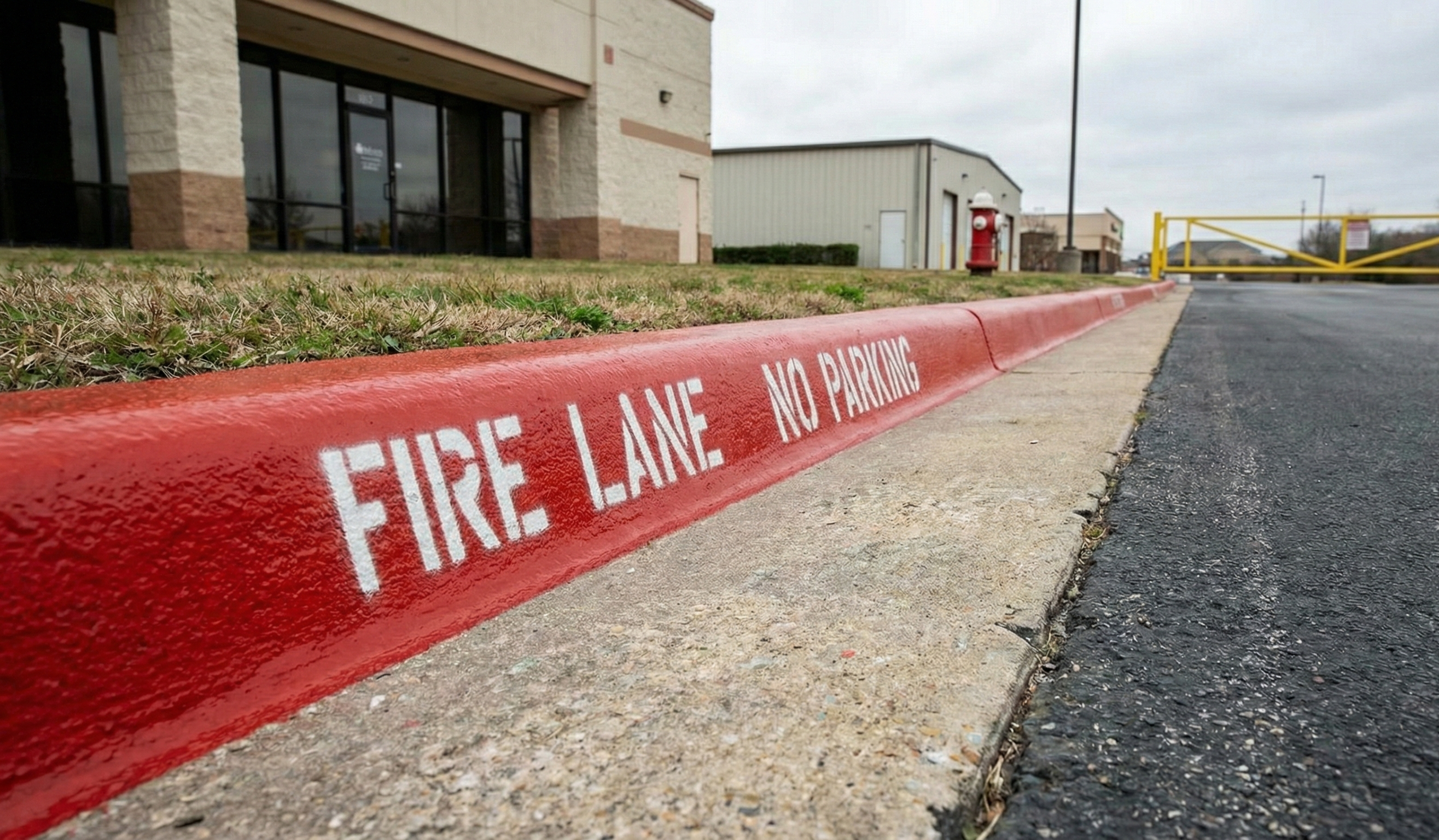 Professional fire lane and emergency access striping in Bellingham and Whatcom County WA