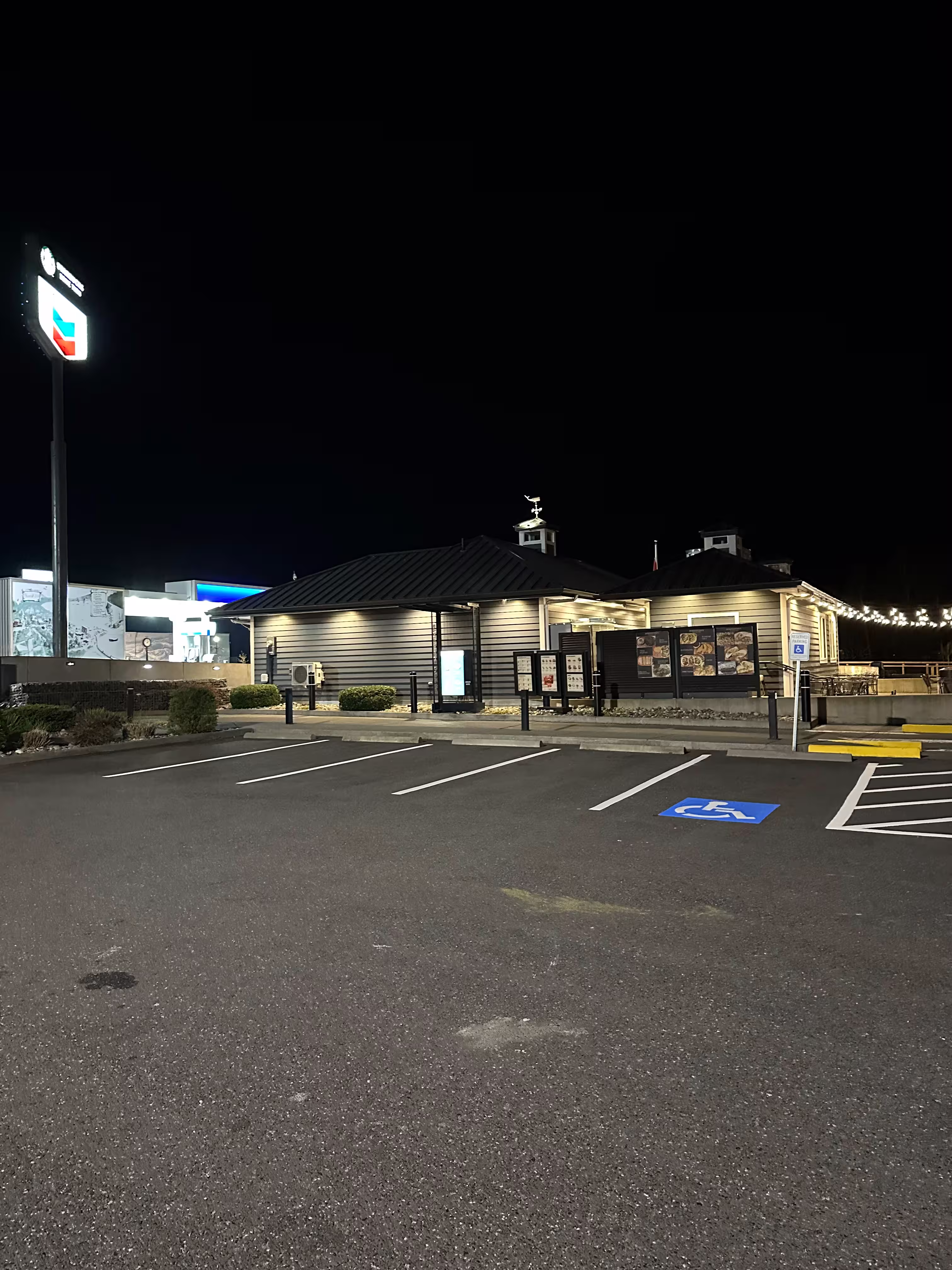 Starbucks parking lot striping second location
