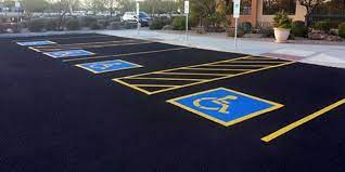 ADA compliant parking lot striping
