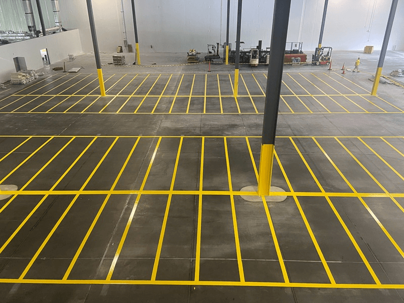 Professional warehouse and industrial floor marking in Bellingham and Whatcom County WA